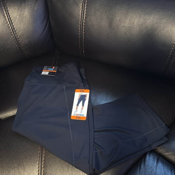 32 Degrees Cool Women's Soft Active Capri Legging Pants Blue Night Sky XXL - Picture 3 of 8